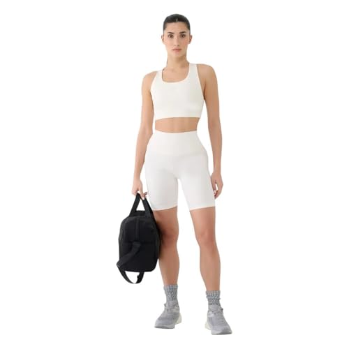 4F Leggings Short TIHTS FNK F019 Blancas Off 4FRSS25TFSTF019-11S Mallas Ciclista