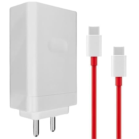 Image of Original One Plus SUPERVOOC 160W Charger Adapter with C to C Cable Compatible with 11R /11 /11 Pro /12 /12R /12 Pro /Nord CE 4 /Lite /Ace (DEC37)