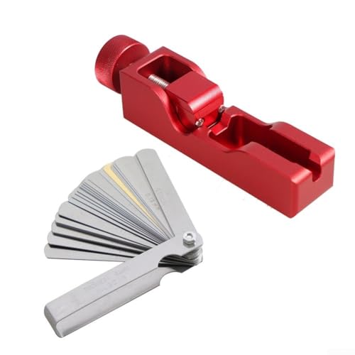ZYWUOY - Funkenspalt-Werkzeug-Set für 10, 12, 14, 16 mm Funken, mit 32 Klingen, Fühlerlehre für präzise Anpassung in Auto, Motorrad und Motorwartung, schwarz