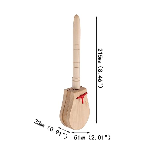 image for BQLZR Wooden Castanet Clapper w/Handle for Musical Percussion Musical 