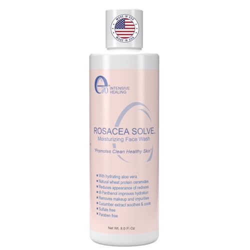 e70 Rosacea Treatment Skincare Face Wash for Women & Men - Gentle Face Cleanser Moisturizer Redness Reducing Skin Care with Aloe Vera, Hyaluronic Acid & Fruit Extracts, Made in USA (8 fl. oz)
