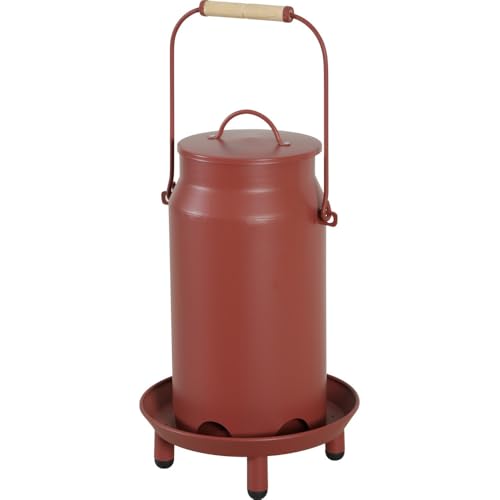 zolux - Mangeoire métal broc Seau ø 24 x 40 cm Rouge pour Basse Cour
