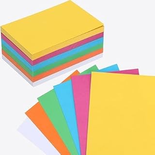300 Pcs Blank Index Cards 180 Gsm Thick Card Stock Assorted Color Neon Blank Flash Cards Colorful Study Notecards for Organizing(Vivid Colors,4 x 6 Inch)