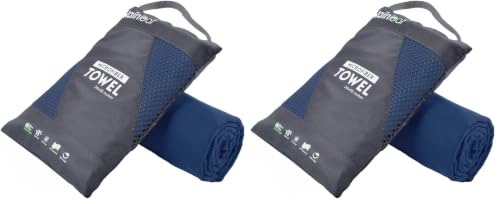 Image of Rainleaf Microfiber Towel Quick Dry Camping & Travel & Gym Towel. Compact | Super Absorbent, Lightweight, Fast Drying. Suitable for Beach, Bath, Backpacking, Hiking, Swim.