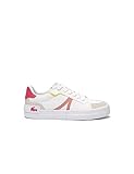lacoste schuhe herren braun Außensohle aus Gummi Lacoste-Women Vulcanized SNKR-46CFA0014, White/PINK, 38 EU