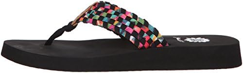 Yellow Box Women's Soleil Wedge Sandal, Black/Multi, 6 M US | Image 7
