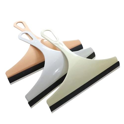 3PCS Shower Squeegee, Multipurpose Rubber Scraper for Mirror Tile Car Bathroom Kitchen Glass Floor, 22 * 19.5cm Squeegee