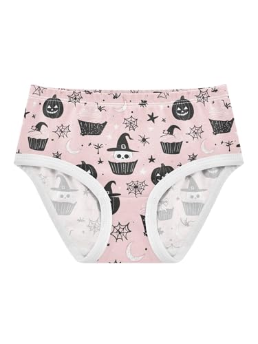 ZZKKO Abstract Wacky Skeleton Pumpkins Girls Underwear Toddler Panties for Girls Comfort Brief Size 2T
