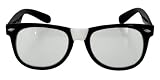 Nerdy Black Glasses - Classic Novelty Glasses with Clear Lenses and Taped Nosepiece
