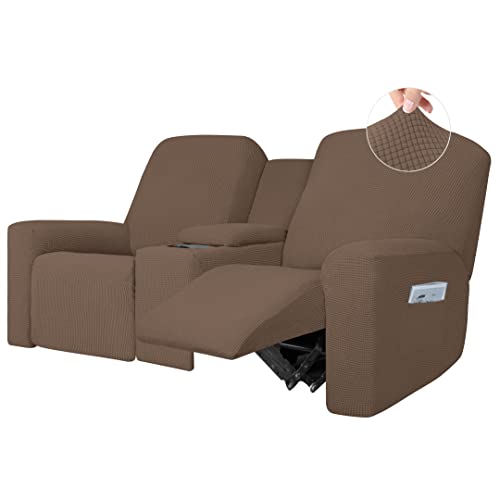 Image of Easy-Going 1 Piece Reclining Loveseat with Middle Console Slipcover