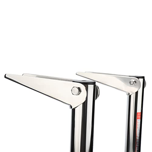 Mono-Gatari Boat Ladders 4 Step Folding 316 Stainless Steel Telescoping Boat Ladder Pontoon Boat Ladder With Retaining Strap Marine Yacht Ladder 900 Pound Capacity #TOP5