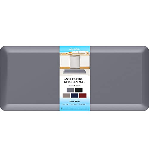 Image of StepRite 4 /5 Inch Thick Kitchen Mat Anti Fatigue Mat Kitchen Rugs Kitchen Decor Non-Slip, Stain & Water Resistant, Kitchen Mats Desk Mat for Kitchen, Office, Workshop, Grey, 17'' x 39''