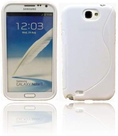S – line TPU funda de silicona Carcasa Funda para Samsung Galaxy Note 2 (N7100) silicona funda en color blanco