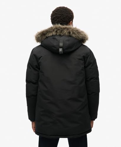 Superdry Para Hombre. M5011929A Parka De Pelo SintéTico Everest Negro (Xl), Casual, PoliéSter Reciclado, Sostenible - 5