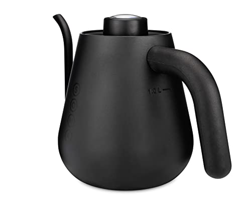 Soma Stainless Steel Gooseneck Coffee & Tea Kettle, Black, 1 Liter, Stovetop - Thumbnail 3
