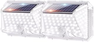 Solar Lights Outdoor, Solar Security Lights 270° Wide Angle Solar Wall Light, IP65 Waterproof Solar Powered Lights, 3 Modes Solar Motion Sensor Lights, Solar PIR Light for Door Fence Garden 2 Pack