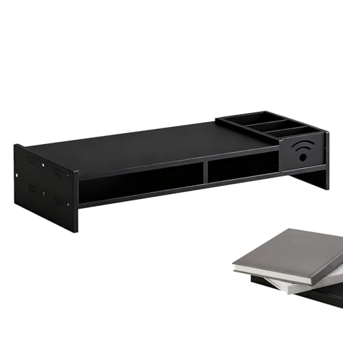 Soporte de monitor elevador | Soporte ergonómico de 2 niveles para pantalla - Estante de pantalla de 10,9 cm de altura con organizador de almacenamiento, para escritorio y habitación de estudiante
