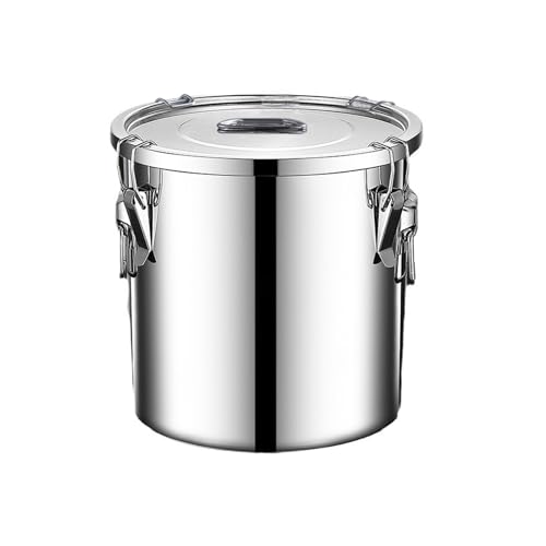 Verdeho 304 stainless steel food storage containers with lids lock clips airtight container large airtight for rice flour sugar grain coffee bean storage containers Kitchen jar (3.17gal/12L) by Verdeho - Used condition - US$42.99