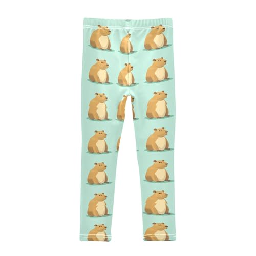 Funny Capybara Animal Girls Casual Leggings for Kids Printed Long Pant Bottoms Stretch and Soft2