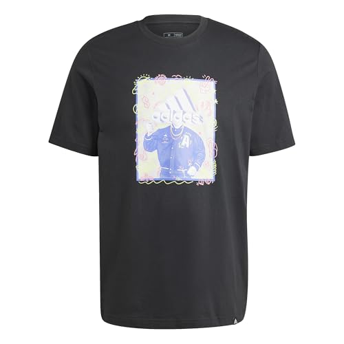 adidas Herren Doodle Graphic Tee, Black, L