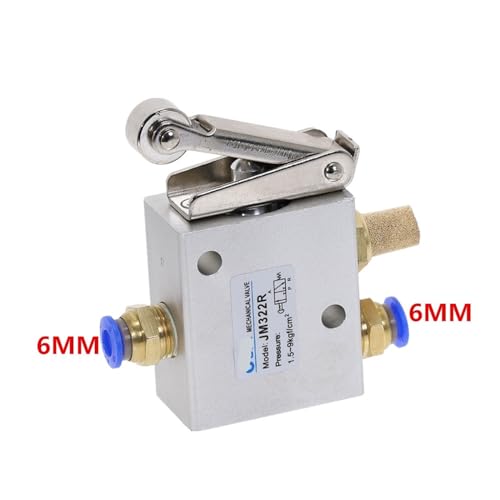 Válvula neumática JM322R para regular circuitos de aire comprimido con palanca de rodillo 3