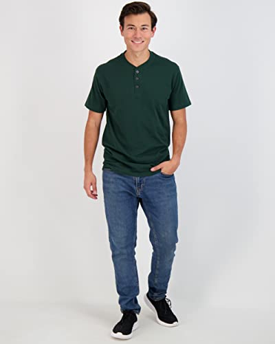 image for Real Essentials 3 Pack Men’s Cotton Short Sleeve Henley T-Shirt Casu