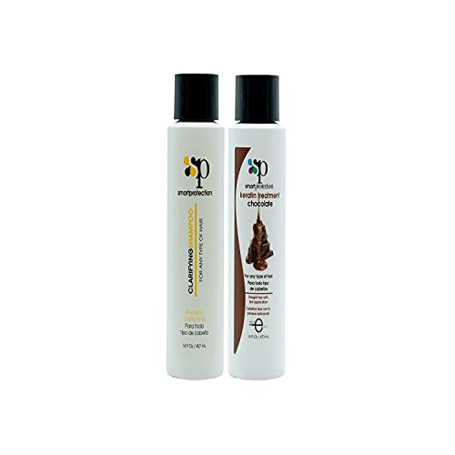 Chocolate Medium Strength Keratin Treatment With Clarifying Shampoo 16Oz By Smart Protection #TOP1