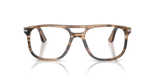 Image of Persol mens Po3329v Greta Aviator Prescription Eyewear Frames