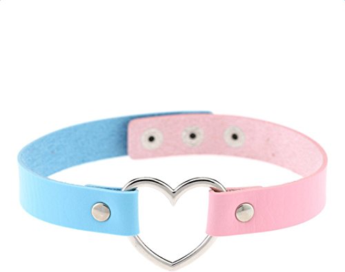 Qinlee Mujer Collar Corazón piel Choker Collar Collar