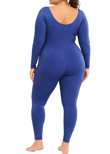 Image of STRETCH IS COMFORT Womens Plus Size Tank Unitard Athletic Rompers For Women