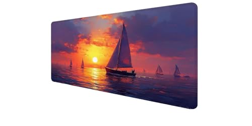 Mouse pad XXL imperméable et antidérapant avec finition haut de gamme cousue