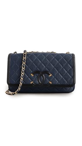 CHANEL Women's Pre-Loved Caviar Filigree Flap Bag