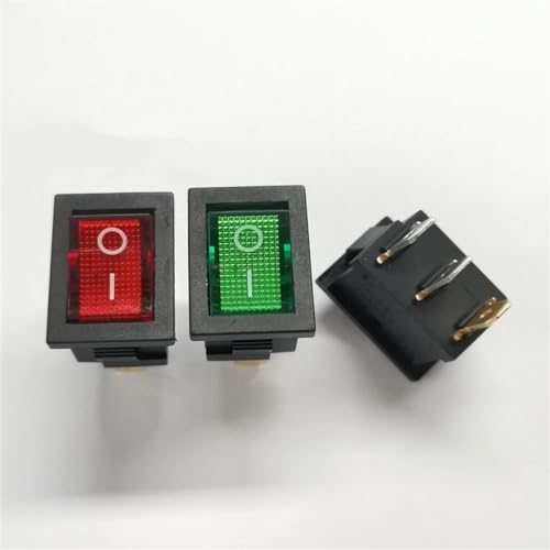 Interrupteur KCD1 21x15mm compact et robuste à 3 broches électriques - 2