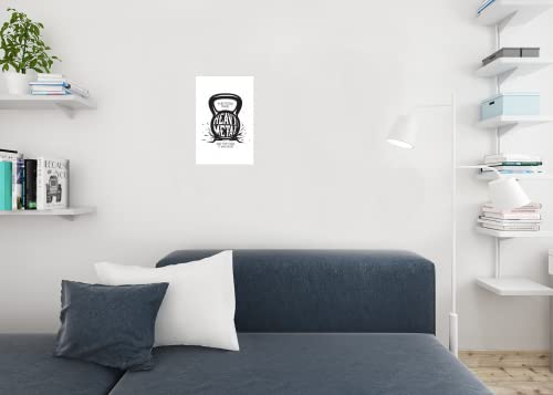 Image of Workout Posters For Home Gym Kettlebell Kettle bell The Gods Made Heavy Metal Cool Wall Art Print Poster 12x18
