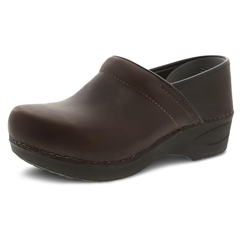 Dansko XP 2.0 Clogs - Lightweight Slip-Resistant Footwear for Comfort and Support - Ideal for Long Standing Professionals - Nursing, Healthcare Professionals Brown Waterproof 6.5-7 M US