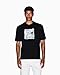 Armani Exchange Men's Grid Box Logo Tee, Black, Large