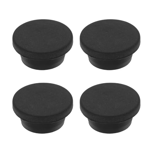 Image of MECCANIXITY 4pcs T-Shaped Silicone Plugs 24.5mm 31 /32 Inch Dia, Black | Snap in Plug Hole Seal Cover Round Rubber Stopper for 23.5-24.5mm Holes Kitchen Rubber Bulkheads Waterproof Sealing