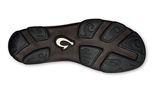 OLUKAI Moloa Slipper Men's Slippers, Premium Nubuck Leather Slip On Shoes, Shearling Lining & Gel Insert, Drop-In Heel Design3