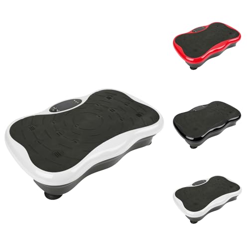 Supfine Plataforma vibratoria Fitness, plataforma basculante de 95 niveles de velocidad, plataforma con bandas de resistencia, pantalla LCD mando a distancia - máx. 120 kg, entrenador de vibraciones