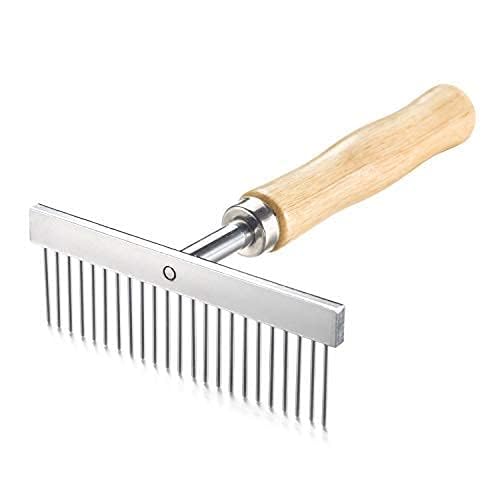 Woofy Dog and Cat Wooden Handle T Shape Dog Comb Wooden Handle Stainless Steel Teeth Anti Shedding Comb Pet Dematting Comb -Dogs Cats Long Short Thick Hair Comb Pet Fur Knot Remove Rake Shedding comb (B0CWXXSR2W) Amazon Price History, Amazon Price Tracker