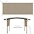 Universal Canopy Cover Replacement for 17x6.8 Ft Outdoor Pergola Structure, Garden Pergola Shade for Gazebo Patio Porch Balcony, Outdoor Waterproof Pergola Canopy Top(Cover Only) (Khaki)