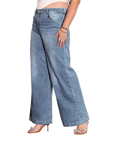 Image of Miss Chase A+ Women's Bootcut High Rise Regular Length Stretchable Denim Jeans