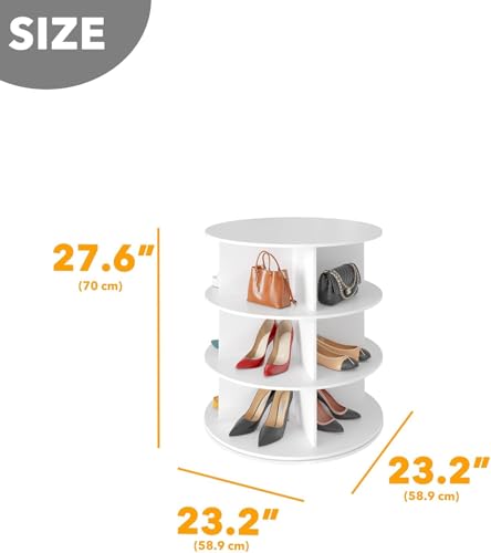 Image of The Artment 3- TierTwist Rotating Organizer Tower | 360 Swivel Multi-Purpose Storage Rack for Shoes, Makeup, Skincare, Pantry Items | Shoes Rack | Space-Saving Organizer for Home & Office