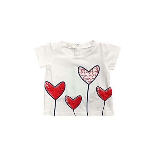  Liu-jo - T-shirt c3005 bia/rosso