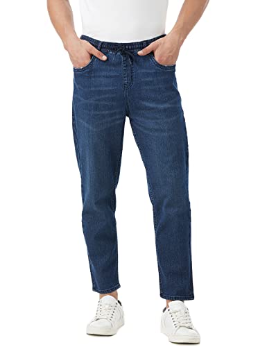 Image of INKD Men's Jogger Jeans - Mid-Rise | Cotton Blend | Stretchable Fabric| Elasticated Waistband | Classic 5 Pocket Styling | Jeans for Men | Men's Bottomwear (Available in Plus Sizes)