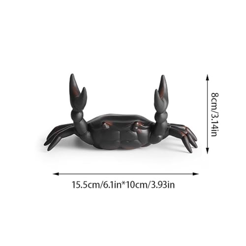 Statue crabe en sable violet, l'accessoire thé zen pour bureau - 3