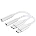 Produktbild USB zu 3,5 mm Kopfhörer Adapter (2 Pack) Type C Aux Audio Adapter auf Klinke Stereo Dongle Jack Kabel Kompatibel für Huawei P40 P30 P20 Pro/Mate10/20 Pro,Samsung S20/Note10/A80,Google Pixel 4XL