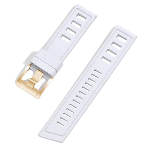 Bracelets de montre à dégagement rapide FKM 22mm blanc imperméable pour montre plongée