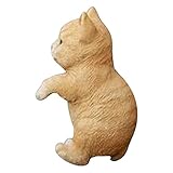 Sudemota Statue Entzückende Miniaturfiguren Harzmodell Kreative Tiere Statuen Wohnkultur for Armaturenbrett Ornament, Corgi (Color : Yellow)