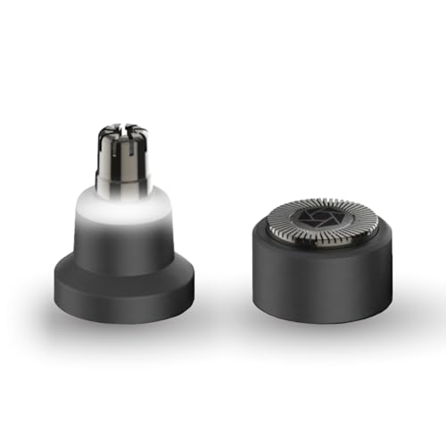 Microtouch Titanium Edge Ear & Nose Trimmer – Dual Rotary Blade Heads with Light (Replacement Head)